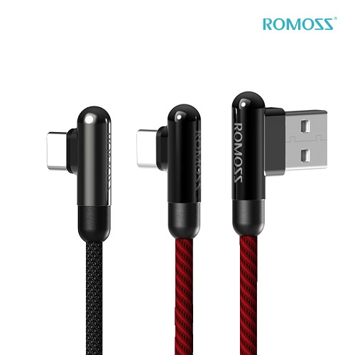 로모스 USB-C타입 ㄱ자형 90도 게이밍 고속충전 케이블 1+1